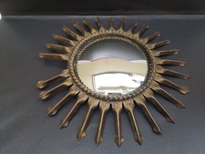 Miroir soleil Oeil de sorcière Chaty Vallauris verre bombé diamètre 36,5 cms