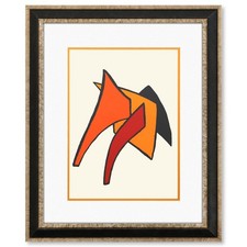Alexander Calder- Lithograph "DLM141 - LUNE JAUNE ET PORC QUI PIQUE"