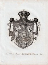 Chamber of Peers 1822 ARMS COAT OF ARMS OF THE COUNT OF ARTOIS MONSIEUR BROTHER OF THE KING