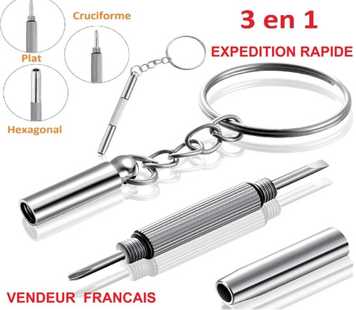 Tournevis porte clés 1 - 3, en