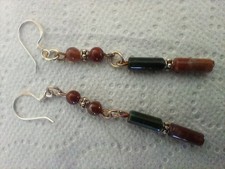 boucles d'oreilles argent et tourmalines