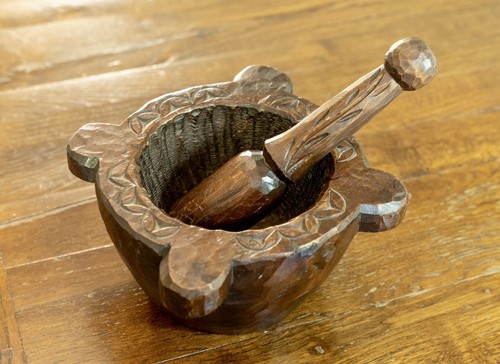 Ancien mortier pilon en - ancien, et