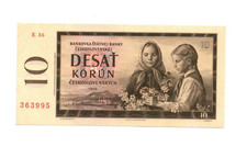 10 KORUN  AUNC  BANKNOTE FROM  CZECHOSLOVAKIA  1960   PICK-88