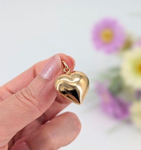 Pendentif coeur bombé lisse
