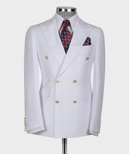 Costume croisé 100 laine - costume,