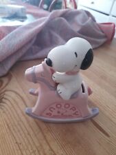 VINTAGE SNOOPY PEANUTS PIGGY BANK - ROCKING HORSE