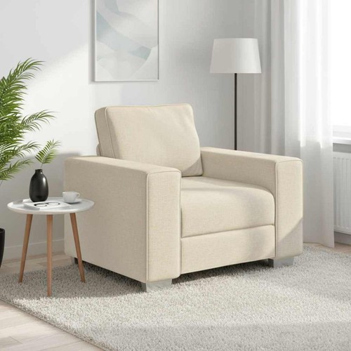 Canapé beige tissu - beige, en