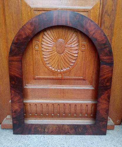 Rare cadre ogival - , noyer
