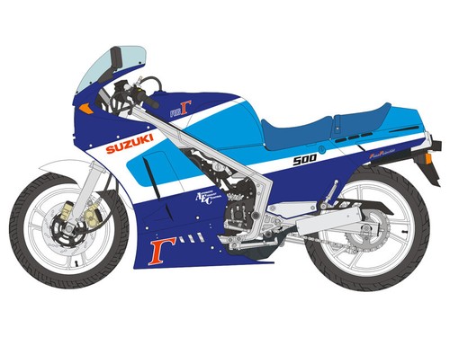 Decals suzuki rg500 - rg500, 1989