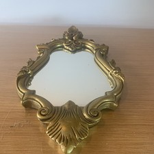 Miroir Style Baroque En Bois Doré 50 X25 Cm Ref C 