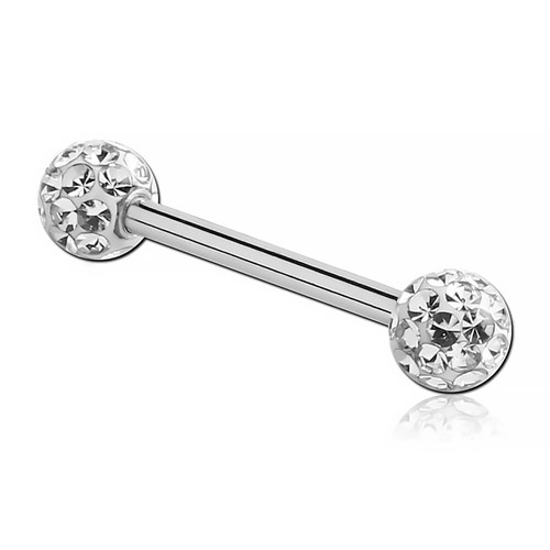 Barbell langue acier boules - langue,