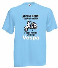 T-shirt Maglietta J1695 Idea Regalo per Nonni che vanno in Vespa Scooter Club