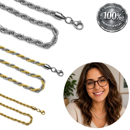 Inox chaîne rope collier - rope, en