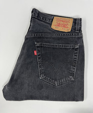 Vtg Levis 505 Jeans W33 L32 Mens Black Regular Made in Canada Red Tab Denim 90's