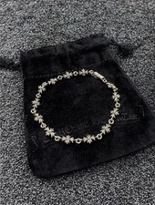 Authentic Chrome Hearts Tiny E Bracelet Cross Design 1999 925 Size 20 Used