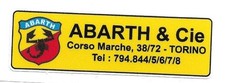 ABARTH Torino sticker vinyle