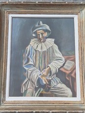 Pablo Picasso Pierrot Painting Painting Reproduction Cubism Post Impressionism