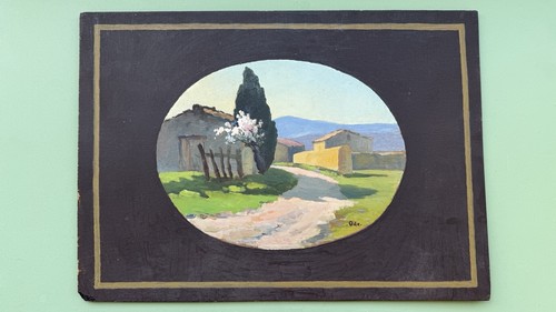 Tableau ancien huile - , sur