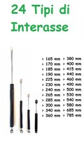 1 GAS PISTON SPRING FOR BED CONTAINER - 24 TYPES OF EYELET WHEELBASE