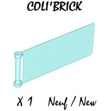 Lego 30292 - 1x Drapeau / Flag 7x3 with rod - Trans Light Blue - NEW NEUF