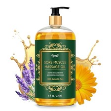 Huile de Massage Relaxant pour Préparation et Récupération Sportives, Huile d...