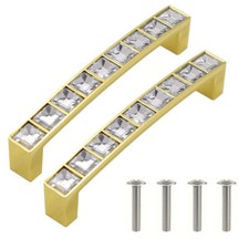2X Faux Cristal Bouton Tirer