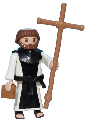 Playmobil figurine moine - x1,