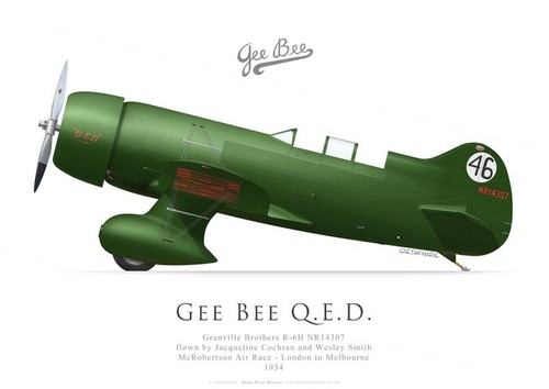 Print gee bee qed - qed,, jacqueline