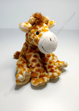 Peluche/Doudou Petite Girafe Blanc Crème Beige Crinière Marron 15cm Soft Friends