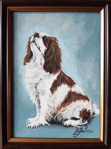 Peinture huile cavalier - peinture, à