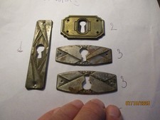 1 Door Plate Library Showcase Drawer Keyhole Art Deco & Art Nouveau