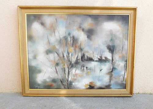 Tableau huile sur toile signé - tableau,