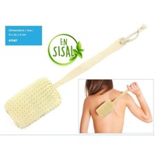 Brosse à Dos en Sisal avec un manche en bois 9X14X5CM ENV