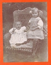 "VINTAGE PHOTO / CHILDREN ON CHAIR ""EMMANUAL"