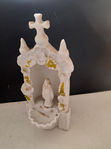 Ancien benitier faience - faience, 19e