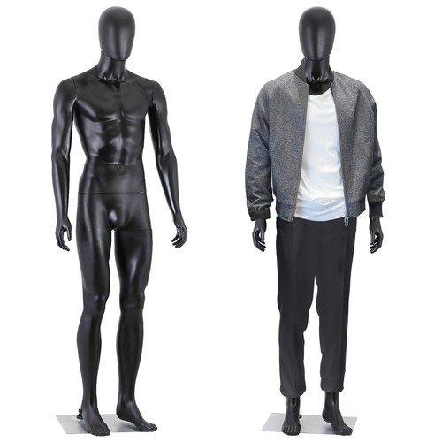 Black male mannequin full - black,