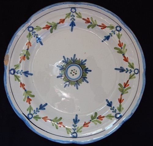 Assiette ancienne faïence - , de