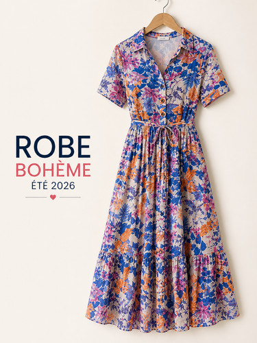 Robe bohème femme - robe,