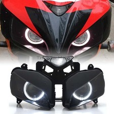Motorcycle White Angle Eyes Headlight Front Lamp For Honda CBR1000RR 2004-2007