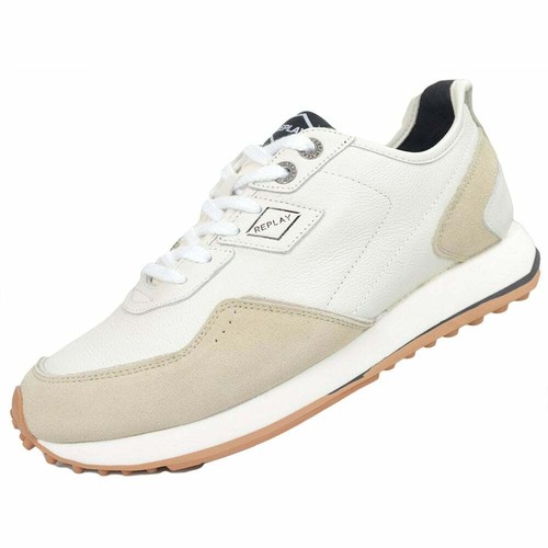White leather sneaker trainer - leather,