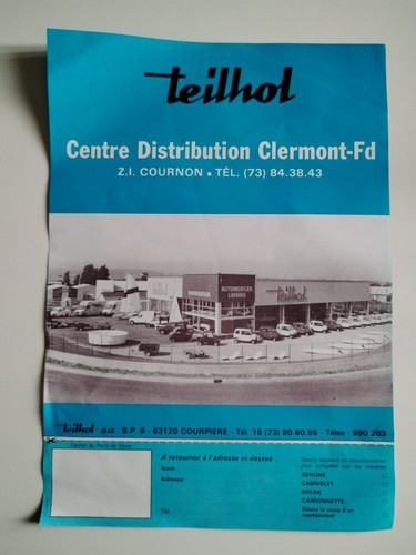 Ancienne brochure teilhol - brochure,