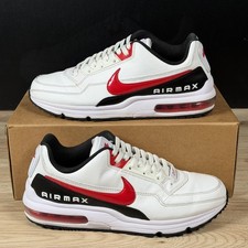 Nike Air Max LTD 3 Shoes Mens Size 9.5 White Red Black Sneakers Low BV1171-100