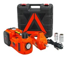 Electric Car Jack Kit 5 Ton 12V Hydraulic Lift with Impact Wrench 6.1-17.7"