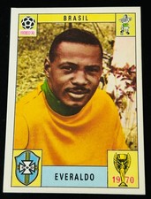 1970 Panini Mexico 70 Brazil EVERALDO Sticker – Original World Cup Near Mint