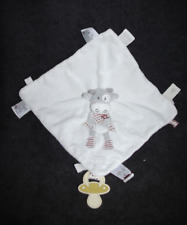 Doudou plat vache gris rouge