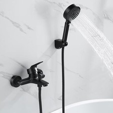 5 Function Bathtub Faucet with Shower and Stainless Steel Hose...