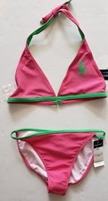 NWT POLO RALPH LAUREN GIRLS 2- PIECE BIG PONY REVERSIBLE BIKINI SWIMSUIT #52