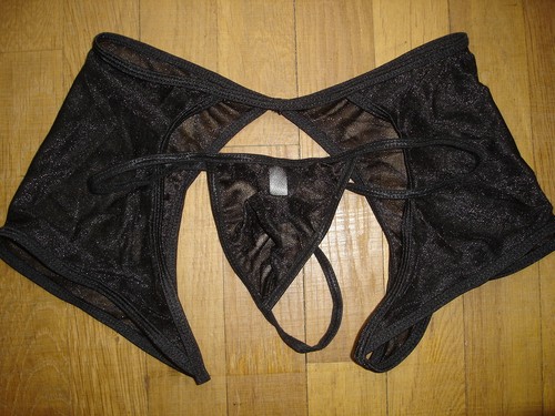 Boxer ouvert 1 string noir - boxer,