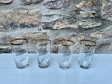 4 VERRES STELLA ARTOIS 33 cl  ANCIENS BORD DORE - 13 cm de hauteur