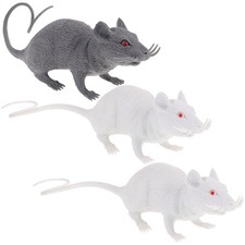  3 Pcs Rat Réaliste Farce De